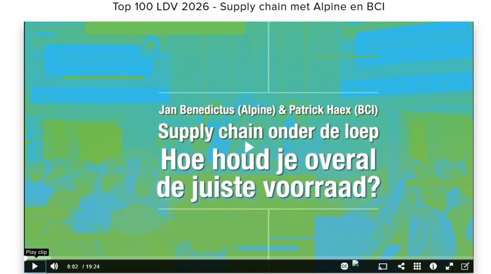 Top 100 LDV 2026 - Supply chain met Alpine en BCI: hoe houd je overal de juiste voorraad?
